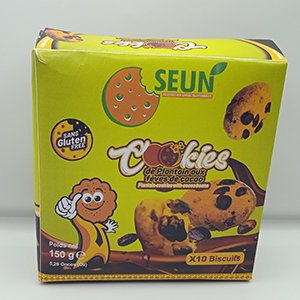cookies de plantain aux fèves de cacao