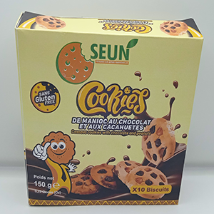 cookies de manioc au chocolat et cacahuètes