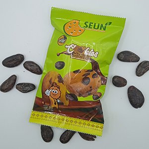 cookies de plantain aux fèves de cacao